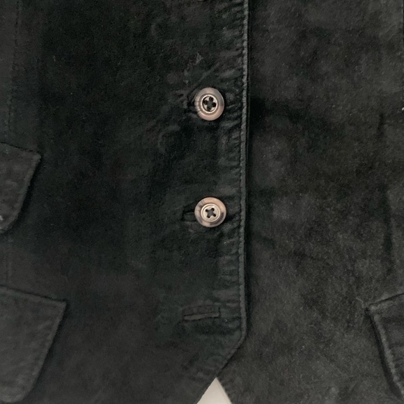 Vintage BB Dakota for Nordstrom Black Leather Suede Vest Medium - Picture 9 of 12